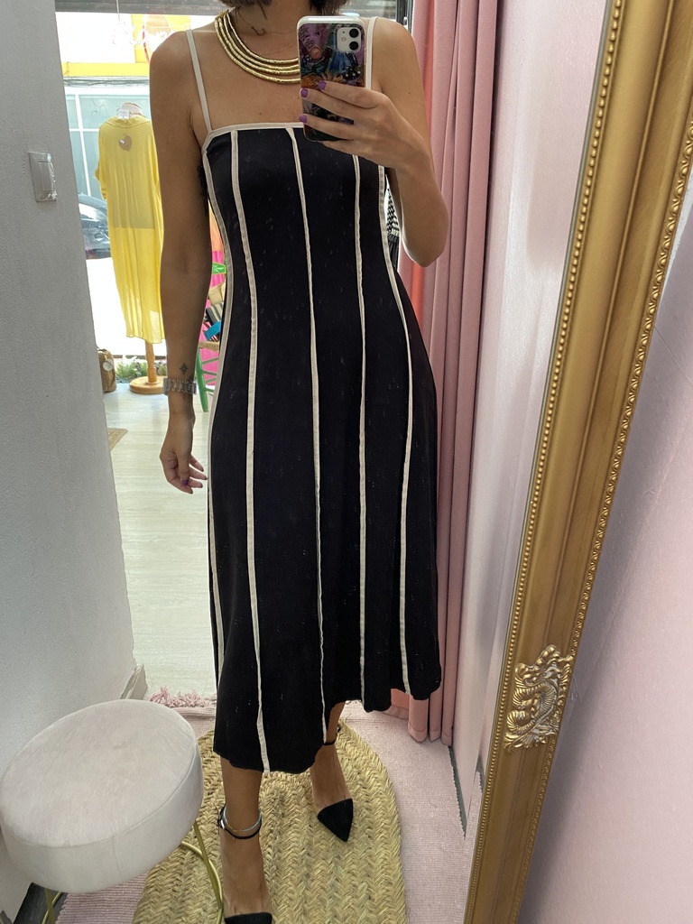Vestido Rayas negro