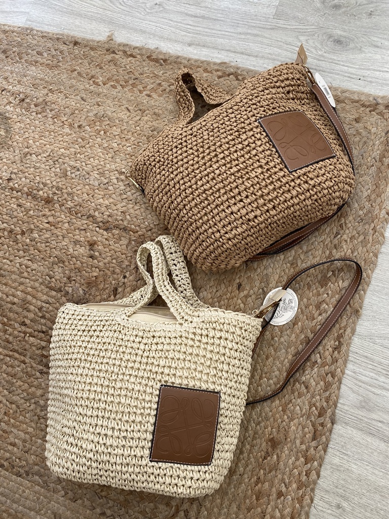 Bolso logo mimbre