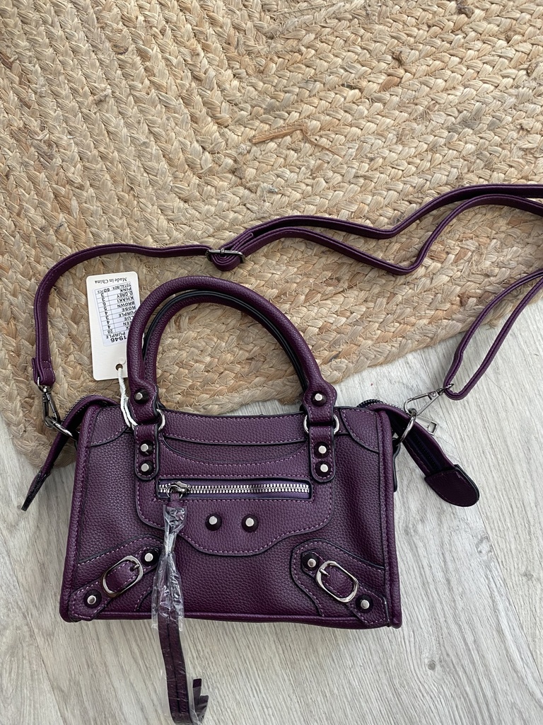 Bolso hebillas berenjena