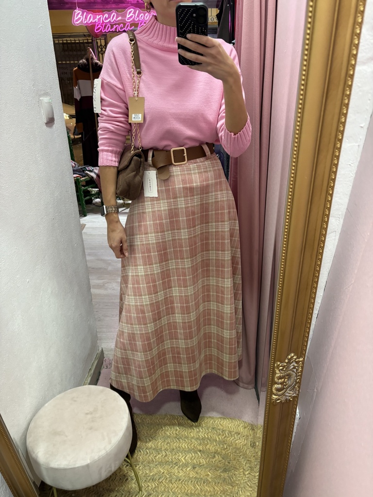 Falda antelina cuadros